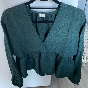 Aritzia Wilfred Peplum Blouse